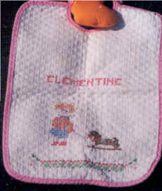 bavoir de Clémentine