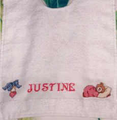 bavoir de Justine