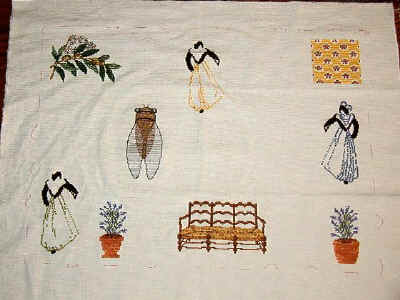 Toile de Sandrine  la fin du voyage