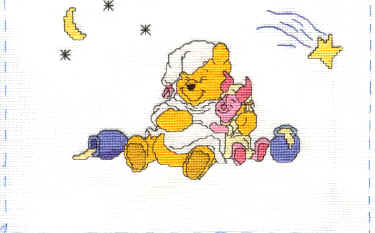 winnie et porcinet brods par la tortue 