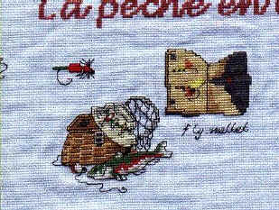 besace de pche brode par Nathalie